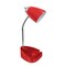 Mod Lighting and Decor Adjustable Gooseneck Organizer Desk Lamp with Stand - 18.5" - Red